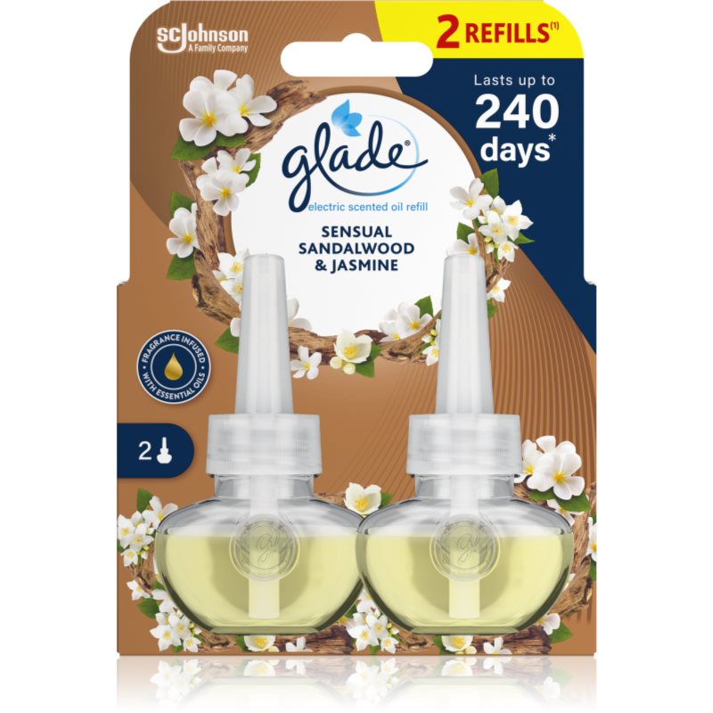 GLADE Sensual Sandalwood & Jasmine náplň do elektrického difuzéru duo 2x20 ml - parfo.cz
