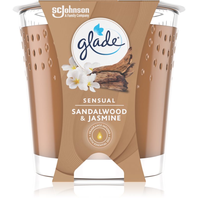 GLADE Sensual Sandalwood & Jasmine vonná svíčka 129 g - parfo.cz