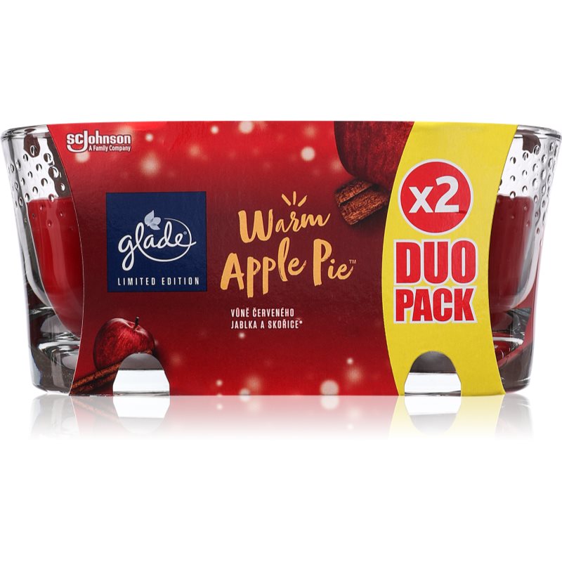 GLADE Warm Apple Pie vonná svíčka DUO BALENÍ 2x112 g - parfo.cz