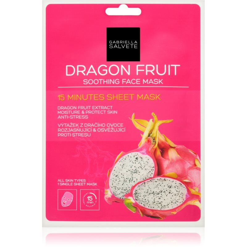 Gabriella Salvete Face Mask Dragon Fruit zklidňující plátýnková maska 1 ks - parfo.cz