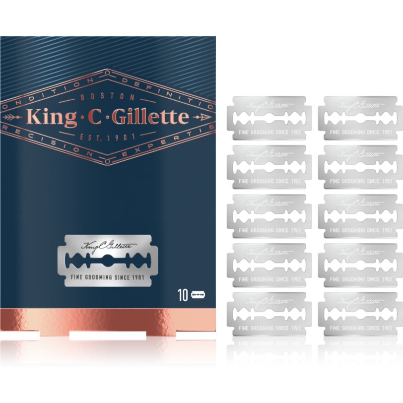 Gillette King C. Double Edge náhradní žiletky 10 ks - parfo.cz