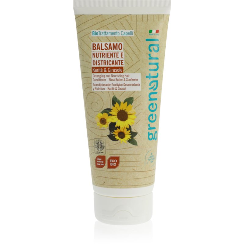 Greenatural Hair Conditioner Sunflower & Shea Butter vyživující kondicionér na vlasy s bambuckým máslem 200 ml - parfo.cz