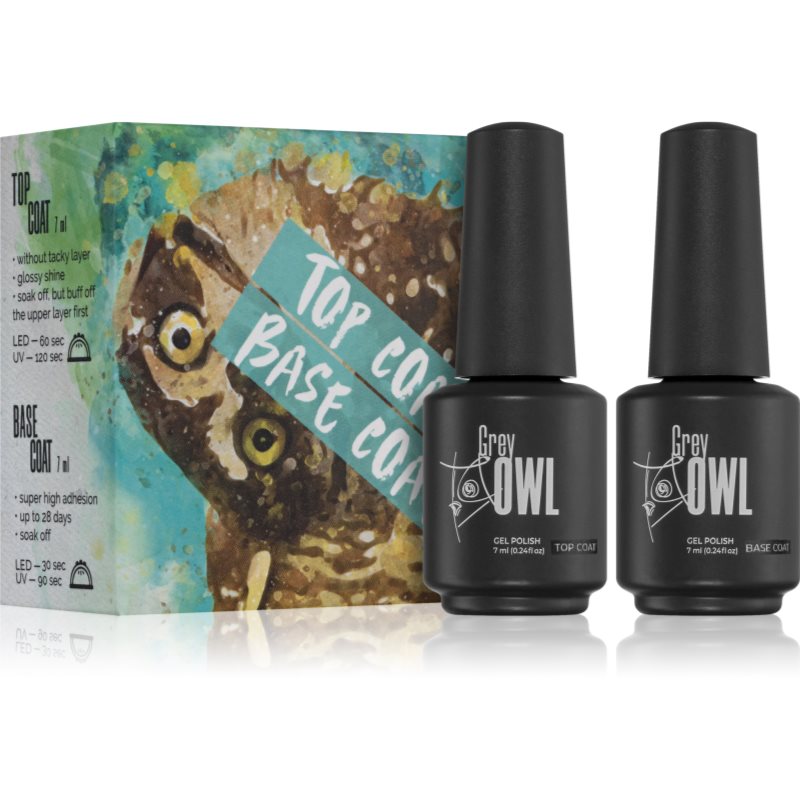 Grey Owl GO Top & Base podkladový a vrchní lak na nehty s použitím UV/LED lampy - parfo.cz