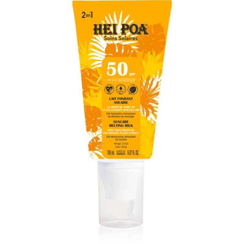 Hei Poa Suncare mléko na opalování na obličej a tělo SPF 50 150 ml - parfo.cz