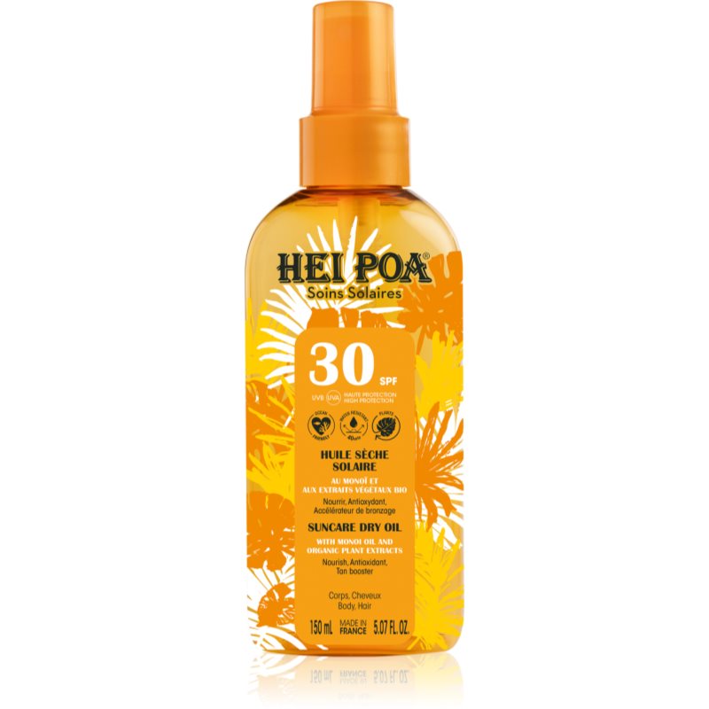 Hei Poa Tahiti Monoi Oil suchý olej na opalování SPF 30 150 ml - parfo.cz
