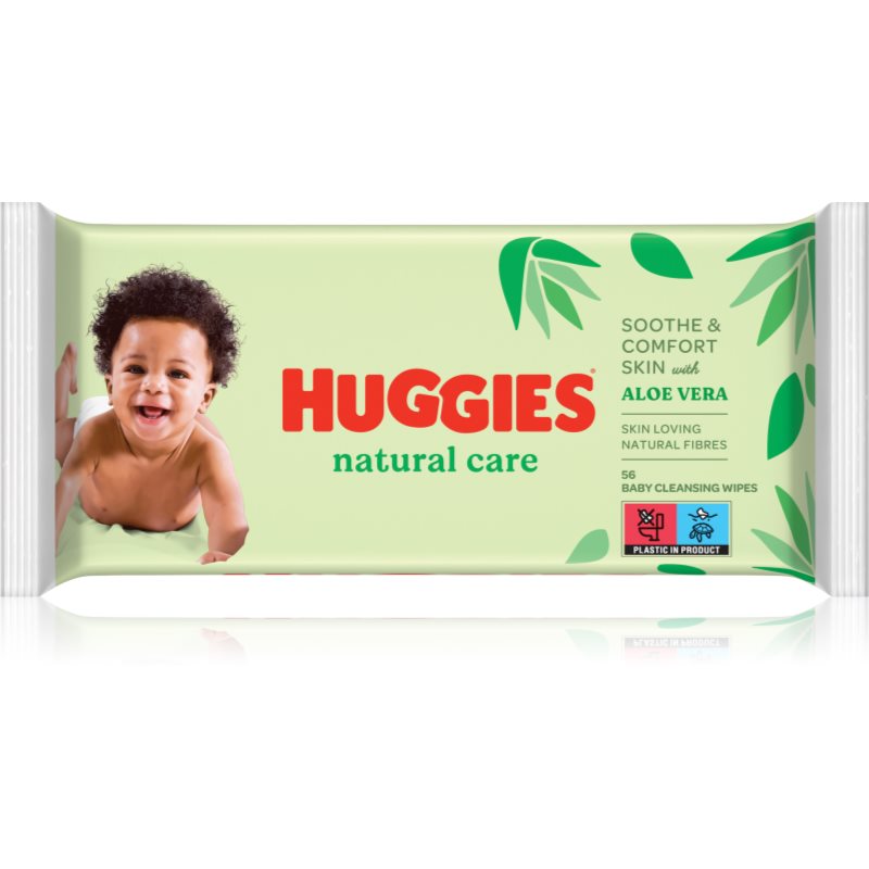 Huggies Natural Care čisticí ubrousky s aloe vera 56 ks - parfo.cz