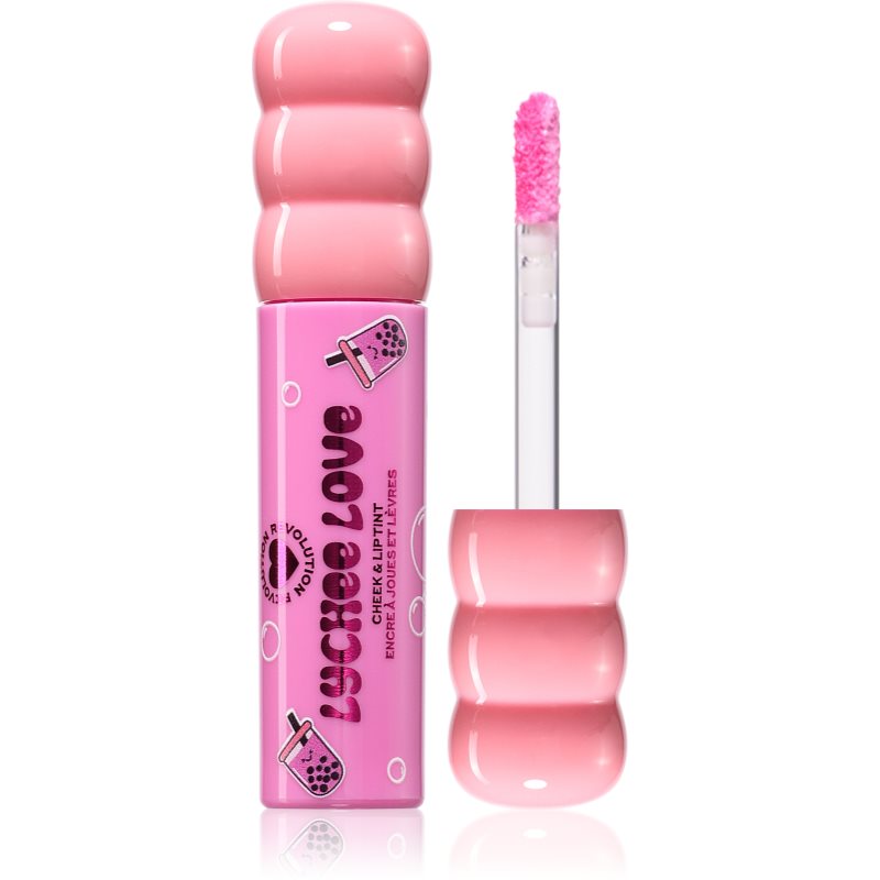 I Heart Revolution Bubble Tea Milky Blush & Lip multifunkční líčidlo líčidlo na rty a tváře odstín Lychee Love Pink 1.8 ml - parfo.cz