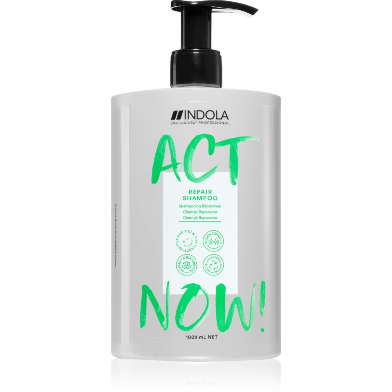 Indola Act Now! Repair čisticí a vyživující šampon na vlasy 1000 ml - parfo.cz