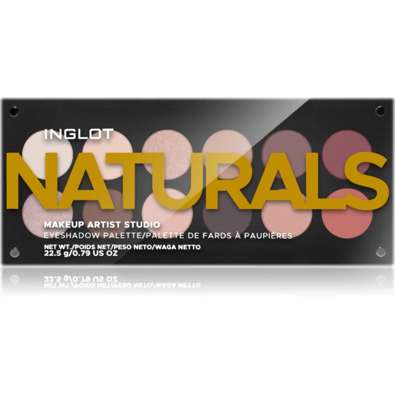 Inglot Makeup Artist Studio Palette paletka očních stínů odstín NATURALS 18