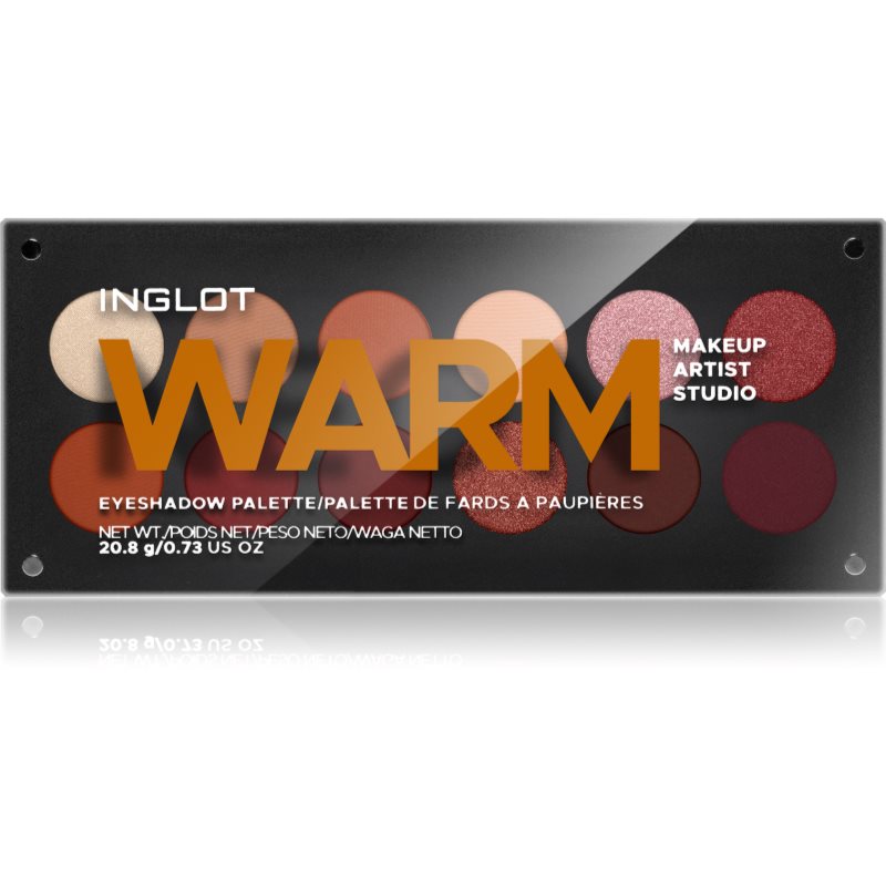 Inglot Makeup Artist Studio Palette paletka očních stínů odstín WARM 18