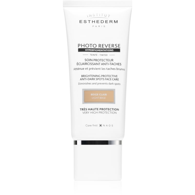 Institut Esthederm Photo Reverse Brightening Protective Anti-Dark Spots Face Care ochranný tónovací krém proti pigmentovým skvrnám s vysokou UV ochran - parfo.cz
