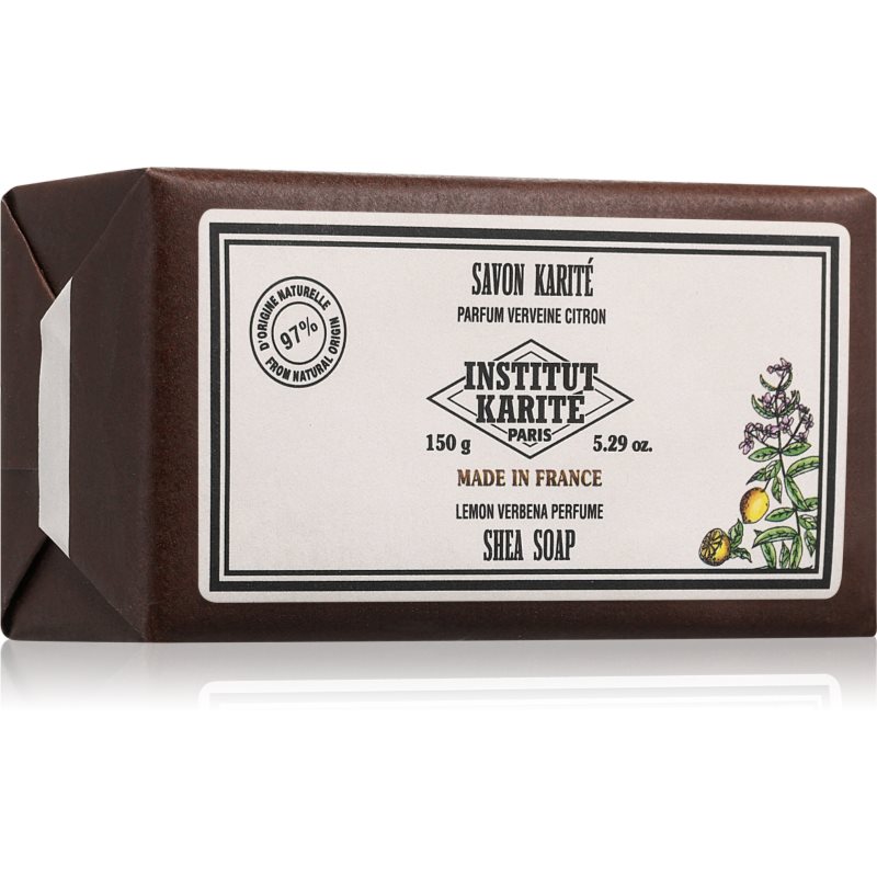 Institut Karité Paris Lemon Verbena Shea Soap tuhé mýdlo s bambuckým máslem 150 g - parfo.cz
