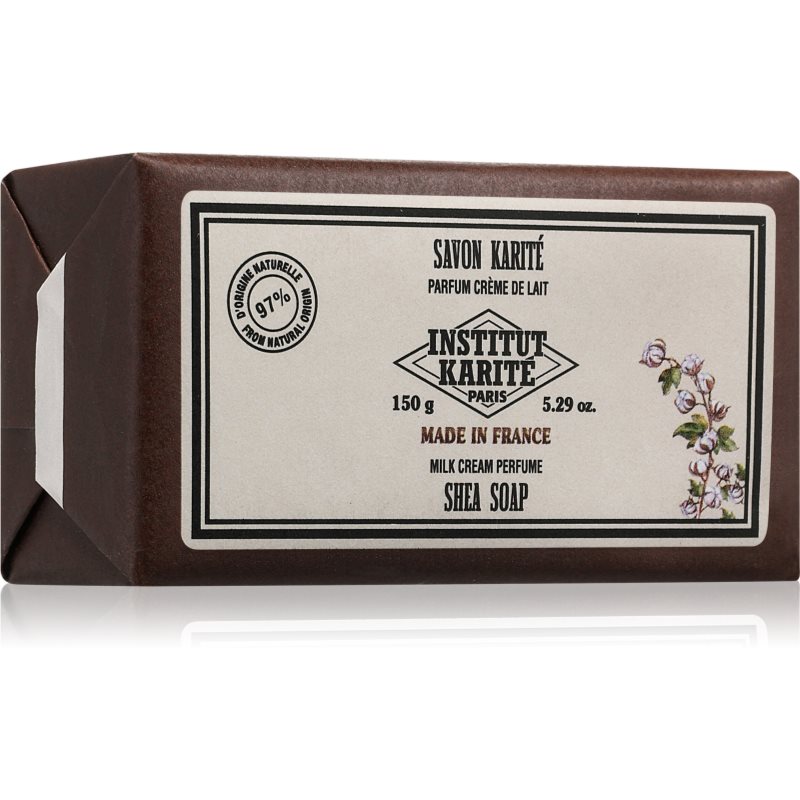 Institut Karité Paris Milk Cream Shea Soap tuhé mýdlo s bambuckým máslem Milk Cream 150 g - parfo.cz