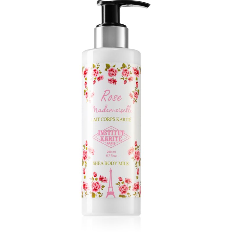 Institut Karité Paris Rose Mademoiselle Shea Body Milk hydratační tělové mléko s bambuckým máslem 200 ml - parfo.cz
