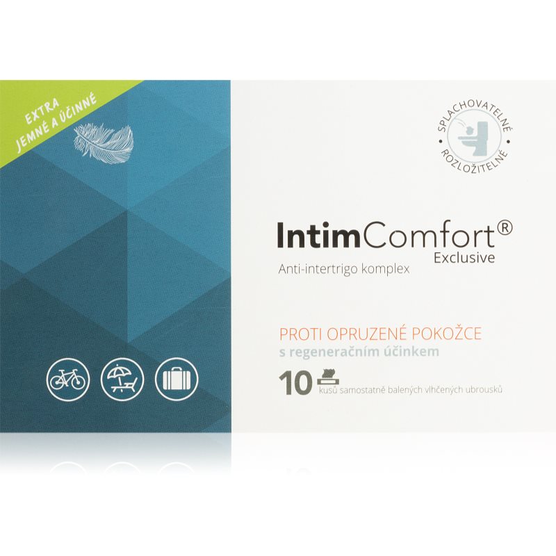 Intim Comfort Anti-intertrigo complex extra jemné vlhčené čisticí ubrousky proti opruzeninám 10 ks - parfo.cz