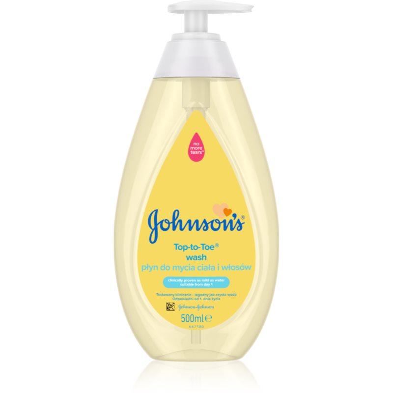 Johnson's® Top-to-Toe mycí gel na tělo a vlasy pro děti od narození 500 ml - parfo.cz