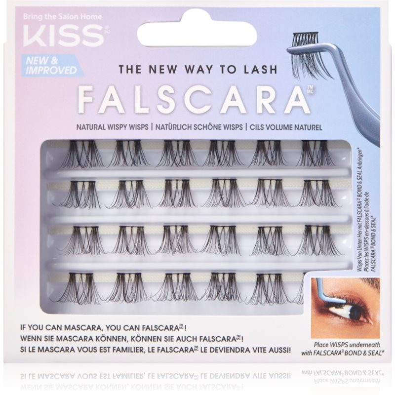 KISS Falscara Wisp trsové nalepovací řasy s uzlíkem Natural Wispy Wisps 24 ks - parfo.cz