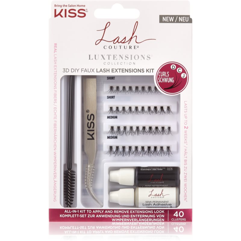 KISS Lash Couture LuXtensions set pomůcek pro aplikaci umělých řas 40 ks - parfo.cz