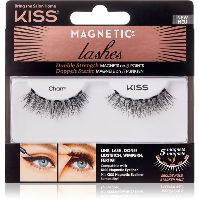 KISS Magnetic Lashes řasy pro aplikaci na magnetickou linku 01 Charm 1 pár - parfo.cz