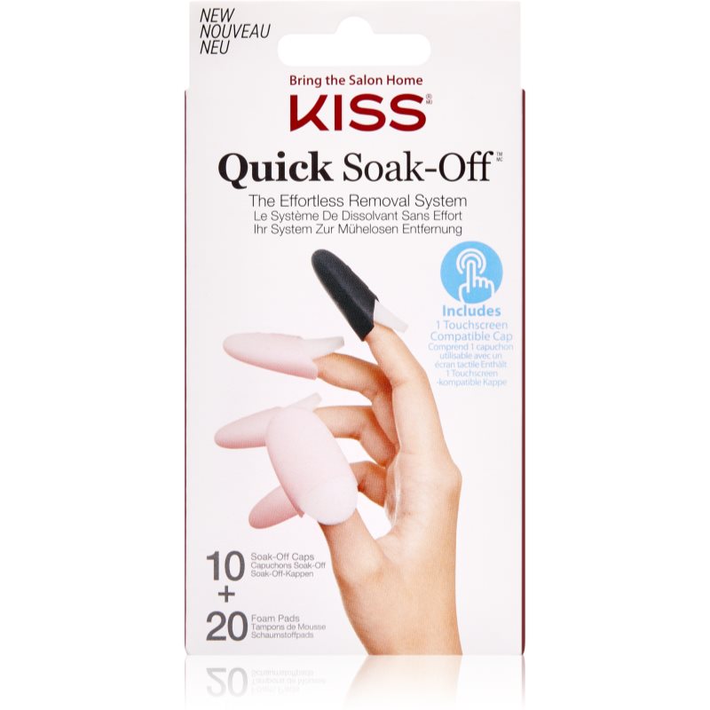 KISS Quick Soak-Off Remover Caps sada pro odstranění umělých nehtů 30 ks - parfo.cz