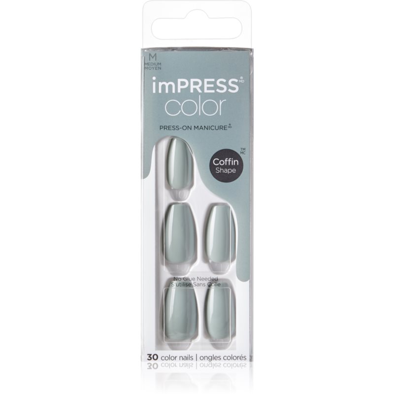 KISS imPRESS Color Medium umělé nehty Going Green 30 ks - parfo.cz
