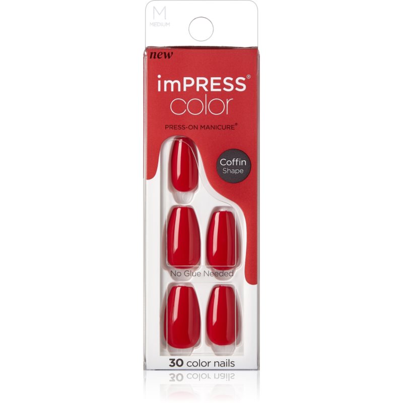 KISS imPRESS Color Medium umělé nehty Reddy or Not 30 ks - parfo.cz
