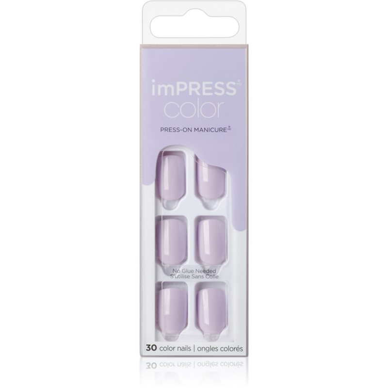 KISS imPRESS Color Short umělé nehty Picture Purplect 30 ks - parfo.cz