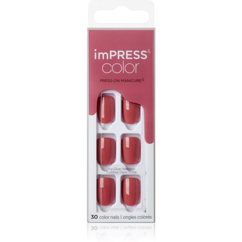KISS imPRESS Color Short umělé nehty Platonic Pink 30 ks - parfo.cz