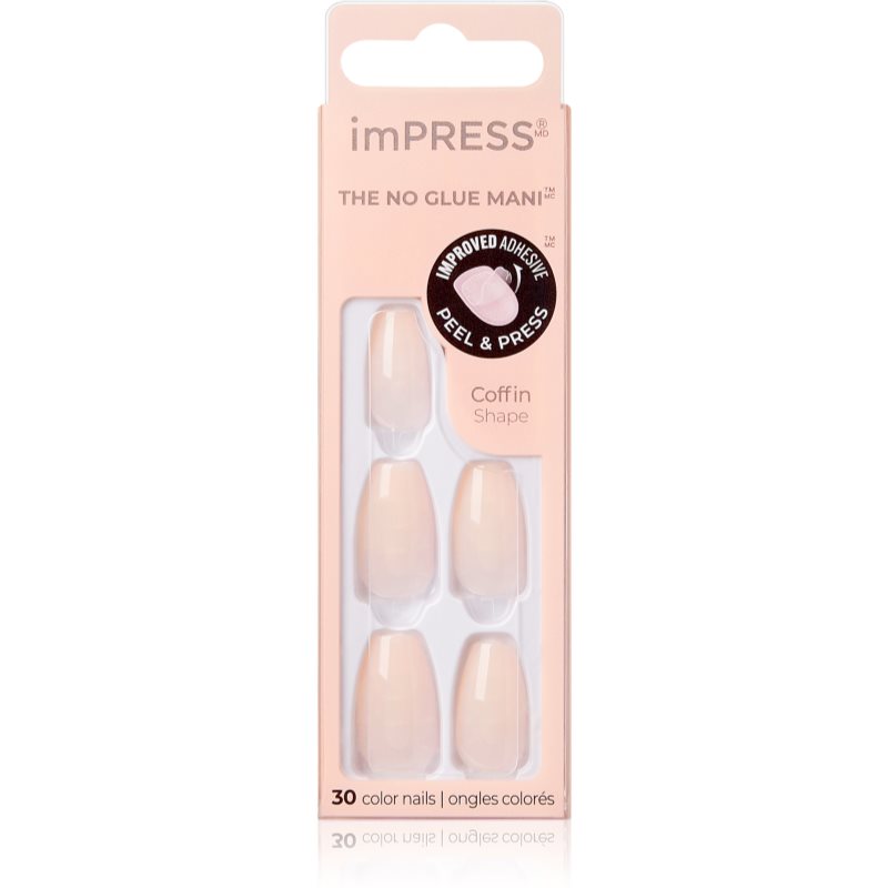 KISS imPRESS The No Glue Mani Medium umělé nehty Serendipity 30 ks - parfo.cz