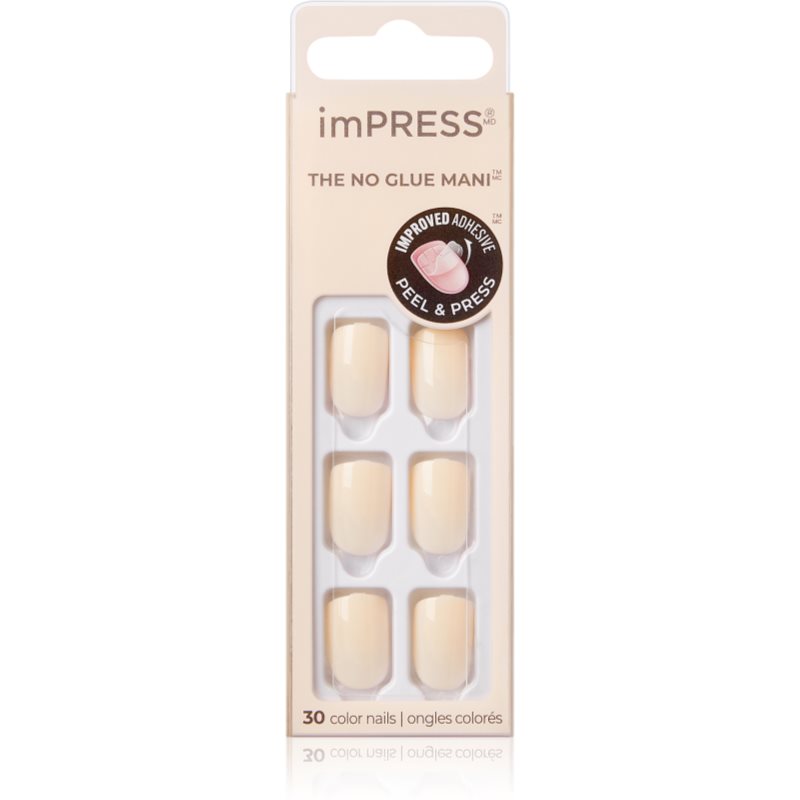 KISS imPRESS The No Glue Mani Short umělé nehty Point Pink 30 ks - parfo.cz