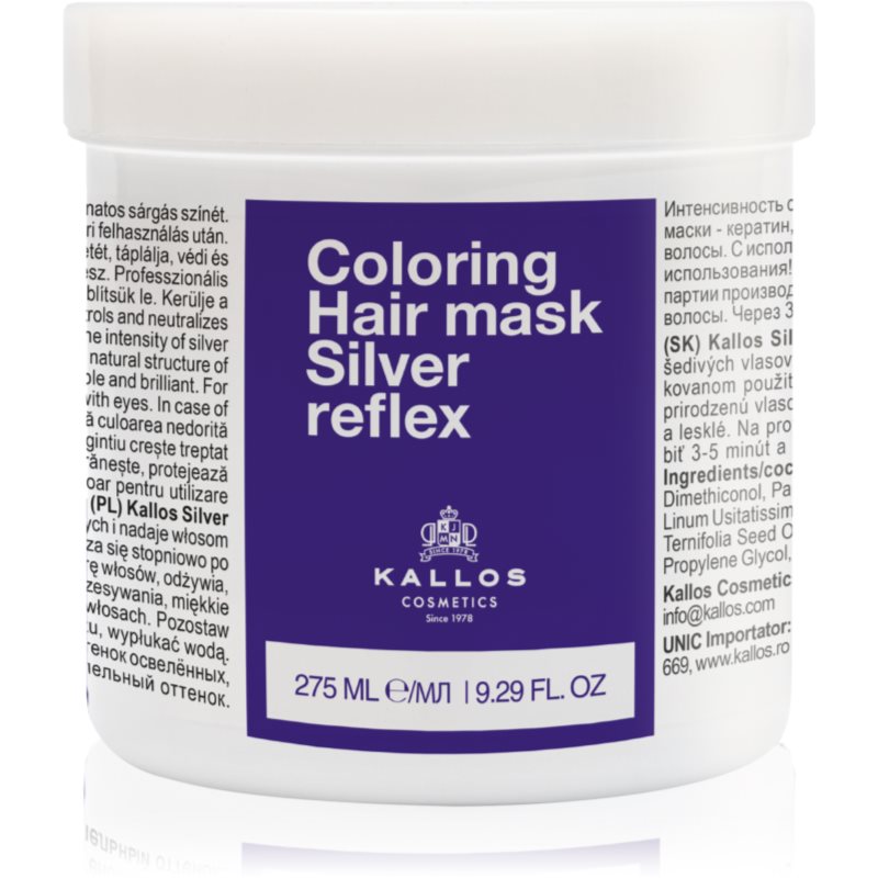 Kallos Kallos Classic maska na vlasy neutralizující žluté tóny 275 ml - parfo.cz