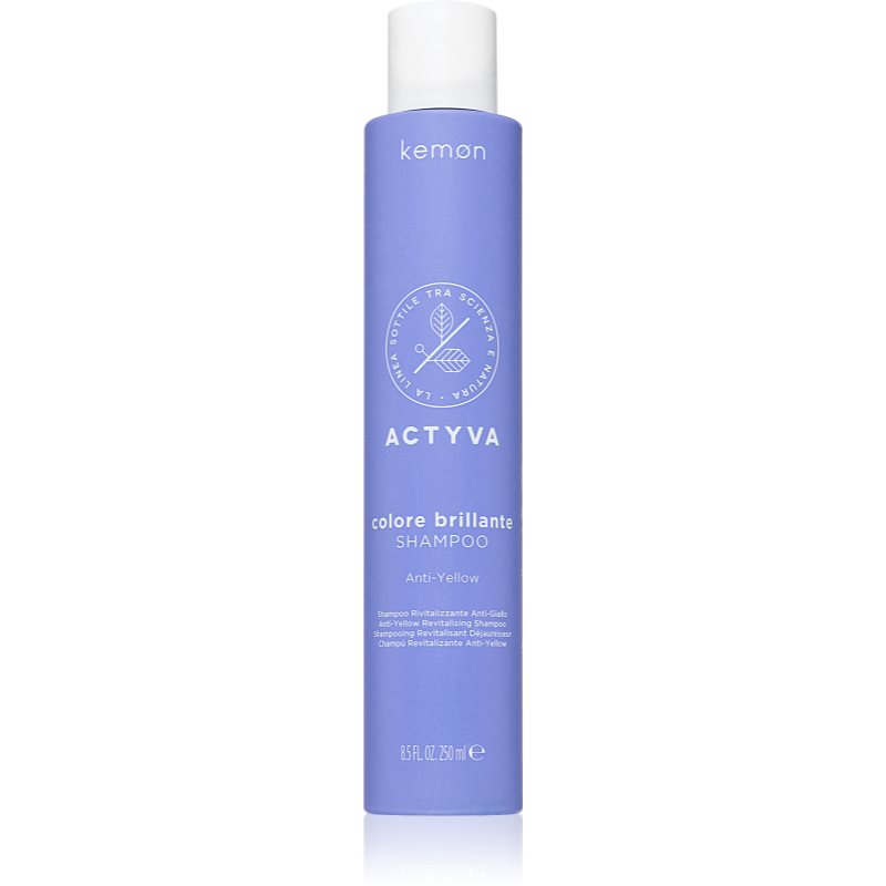 Kemon Actyva Colore Brillante šampon neutralizující žluté tóny 250 ml - parfo.cz