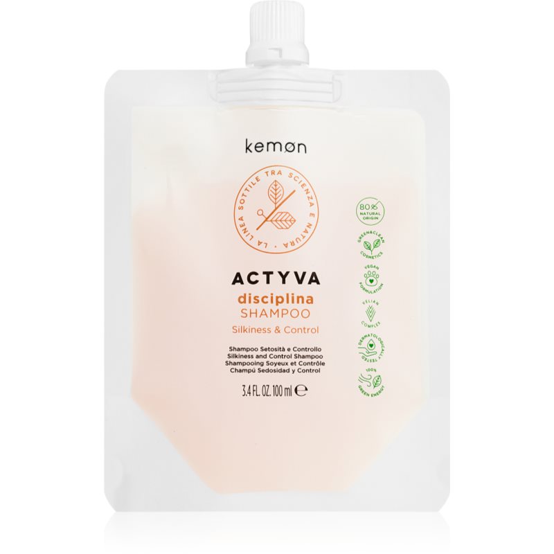 Kemon Actyva Disciplina regenerační a hydratační šampon pro křehké vlasy bez lesku 100 ml - parfo.cz