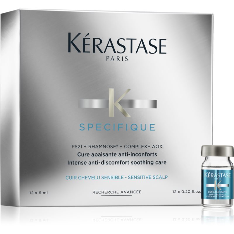 Kérastase Specifique Cure Apaisante Anti-Inconforts 4týdenní intenzivní kúra pro podrážděnou pokožku hlavy 12 x 6 ml - parfo.cz