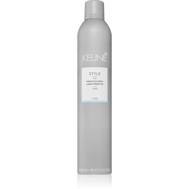 Keune Style Freestyle Spray lak se silnou fixací pro extra objem s UV filtrem 500 ml - parfo.cz