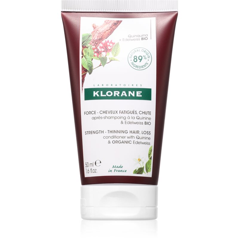 Klorane Chinin & Bio Protěž Alpská posilujicí balzám pro slabé vlasy s tendencí vypadávat 50 ml - parfo.cz