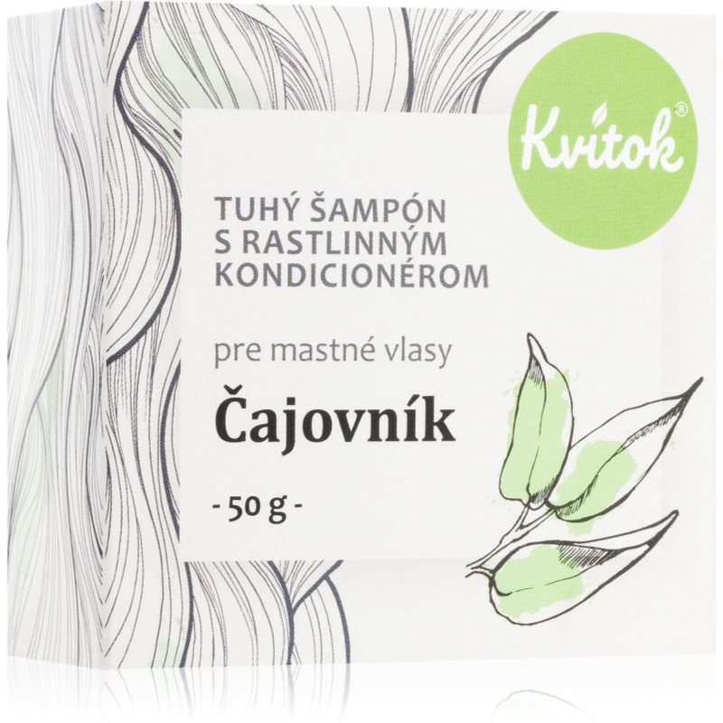 Kvitok Čajovník tuhý šampon pro mastné vlasy 50 g - parfo.cz