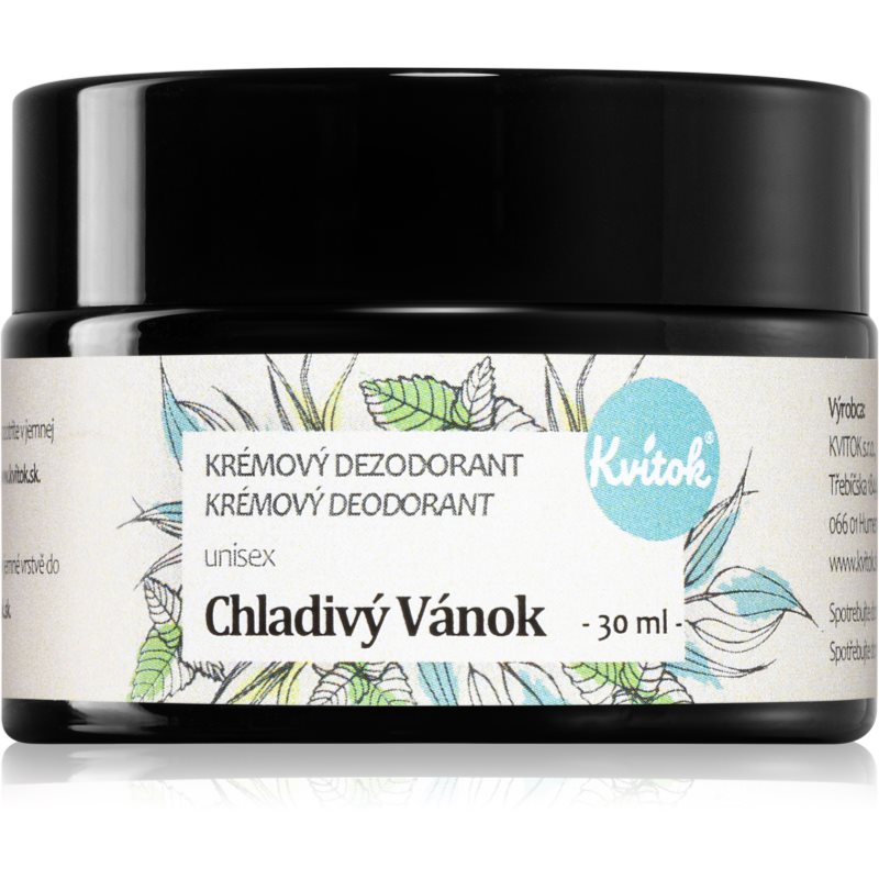 Kvitok Chladivý vánek deodorant v krému pro citlivou pokožku 30 ml - parfo.cz