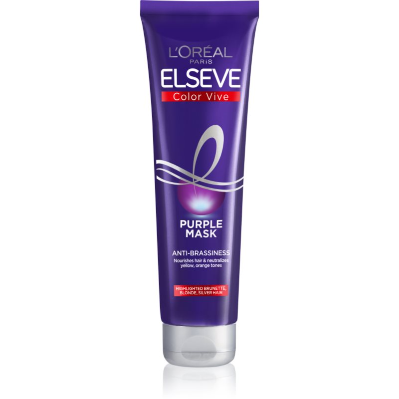 L’Oréal Paris Elseve Color-Vive Purple vyživující maska pro blond a melírované vlasy 150 ml - parfo.cz