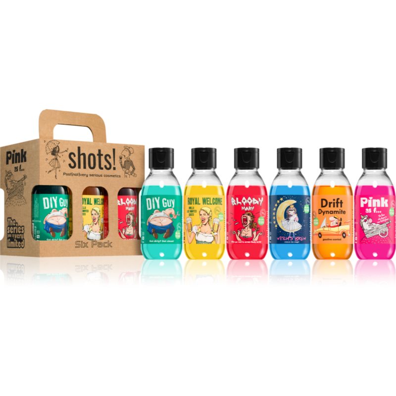 LaQ Shots! Six Pack dárková sada do sprchy - parfo.cz