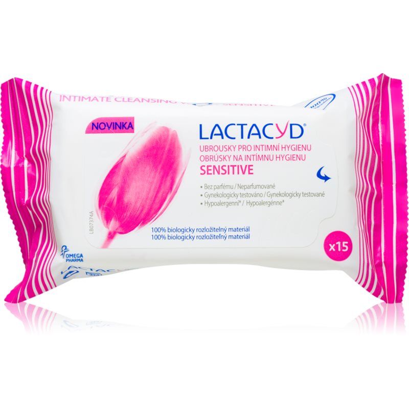 Lactacyd Sensitive ubrousky pro intimní hygienu 15 ks - parfo.cz