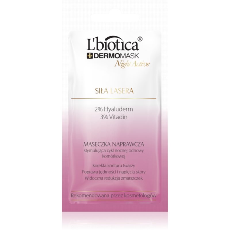 L’biotica DermoMask Night Active intenzivní omlazující maska s kmenovými buňkami 12 ml - parfo.cz
