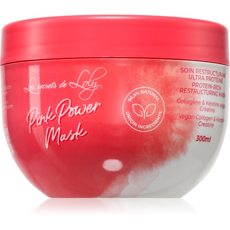 Les Secrets De Loly Pink Power Mask obnovující maska pro vlnité a kudrnaté vlasy 300 ml - parfo.cz