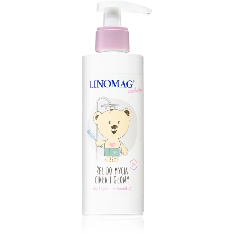 Linomag Emolienty Shampoo & Shower Gel sprchový gel a šampon 2 v 1 pro děti od narození 200 ml - parfo.cz
