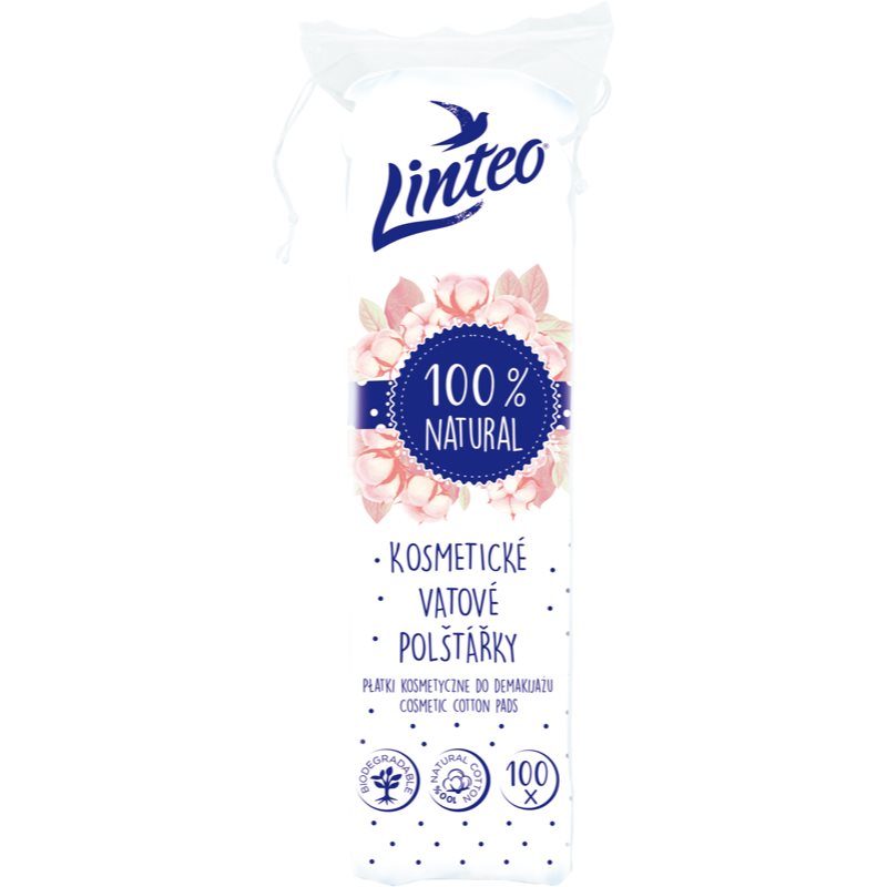 Linteo Natural Cotton Pads vatové tampónky 100 ks - parfo.cz