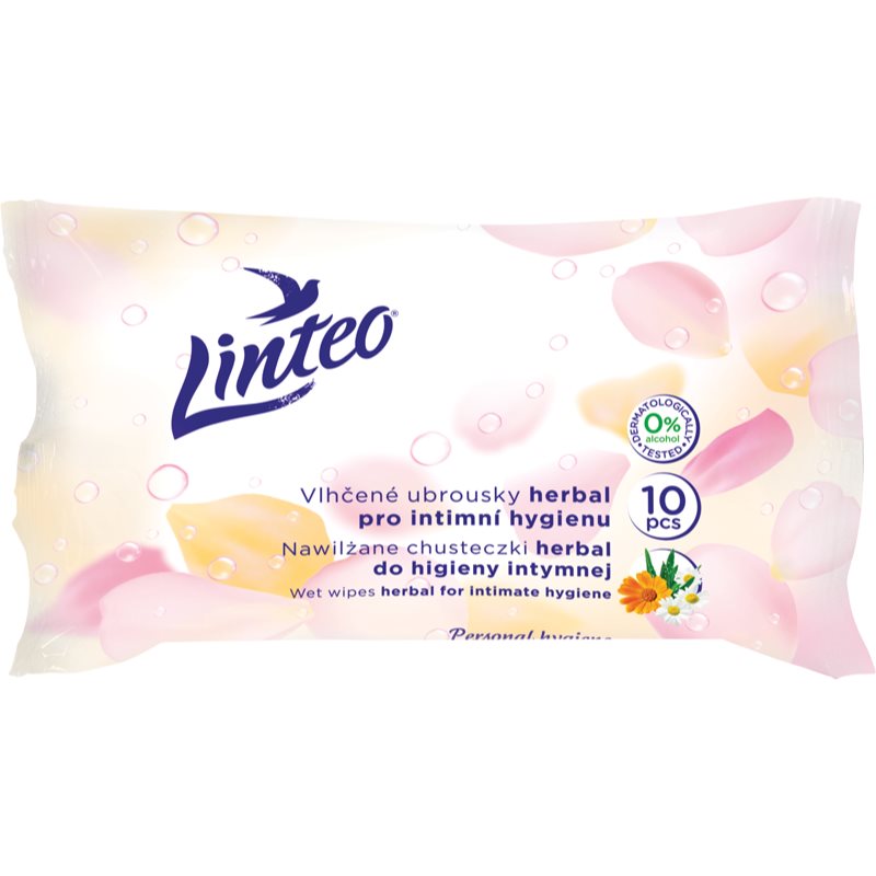 Linteo Personal hygiene vlhčené ubrousky na intimní hygienu mini herbal 10 ks - parfo.cz