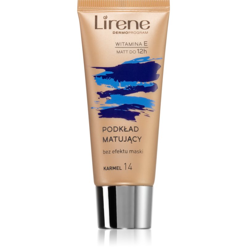 Lirene Nature Matte matující fluidní make-up pro dlouhotrvající efekt odstín 14 Caramel 30 ml - parfo.cz