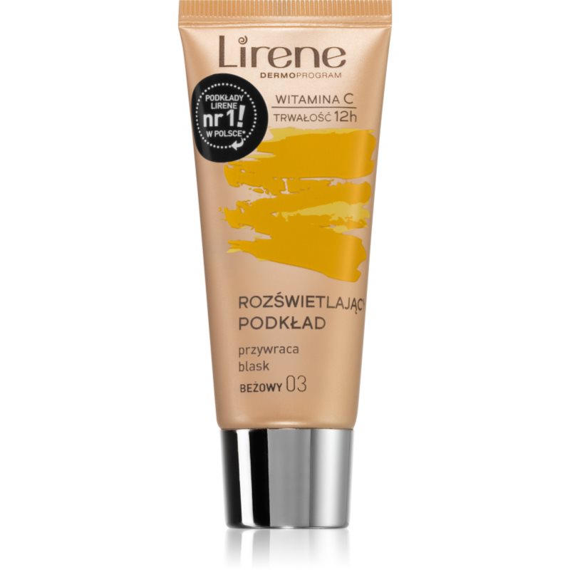 Lirene Vitamin C rozjasňující fluidní make-up pro dlouhotrvající efekt odstín 03 Beige 30 ml - parfo.cz