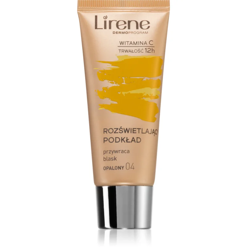 Lirene Vitamin C rozjasňující fluidní make-up pro dlouhotrvající efekt odstín 04 Tanned 30 ml - parfo.cz