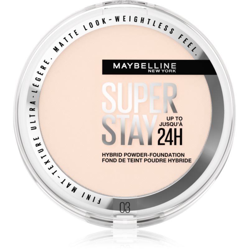 MAYBELLINE NEW YORK SuperStay 24H Hybrid Powder-Foundation kompaktní pudrový make-up pro matný vzhled odstín 03 9 g - parfo.cz